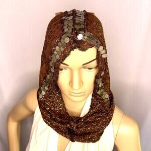 Opal Moon Bellydancer Handmade Custom Chain Metallic Hoodie